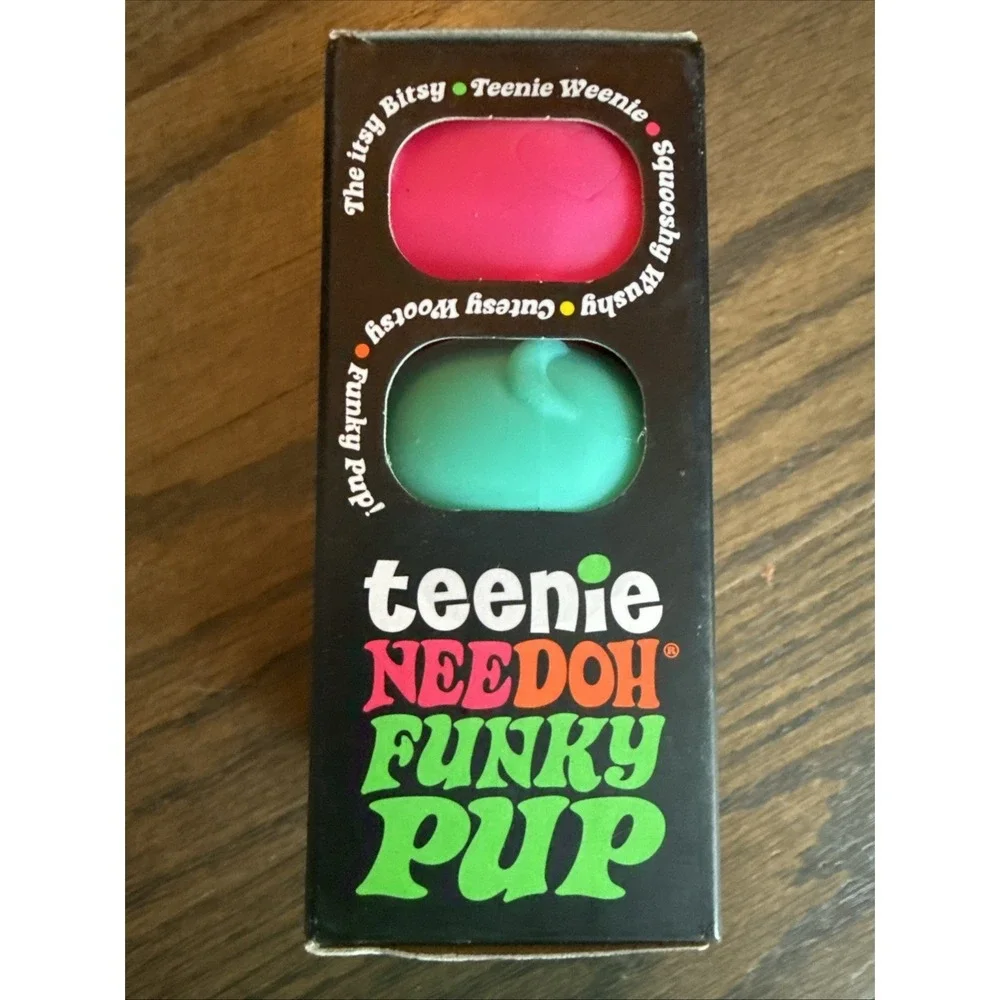 Schylling Teenie NeeDoh Funky Pup Tactile Squeeze Toy 3 Pack Ages 3+